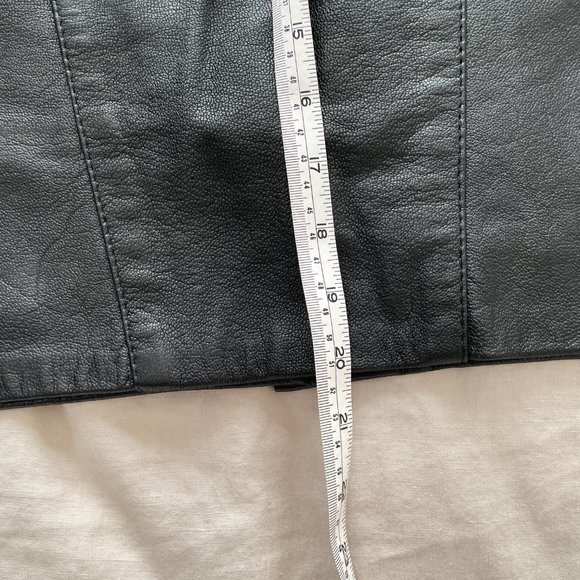 Vintage High Waisted Leather Skirt - Picture 3 of 9